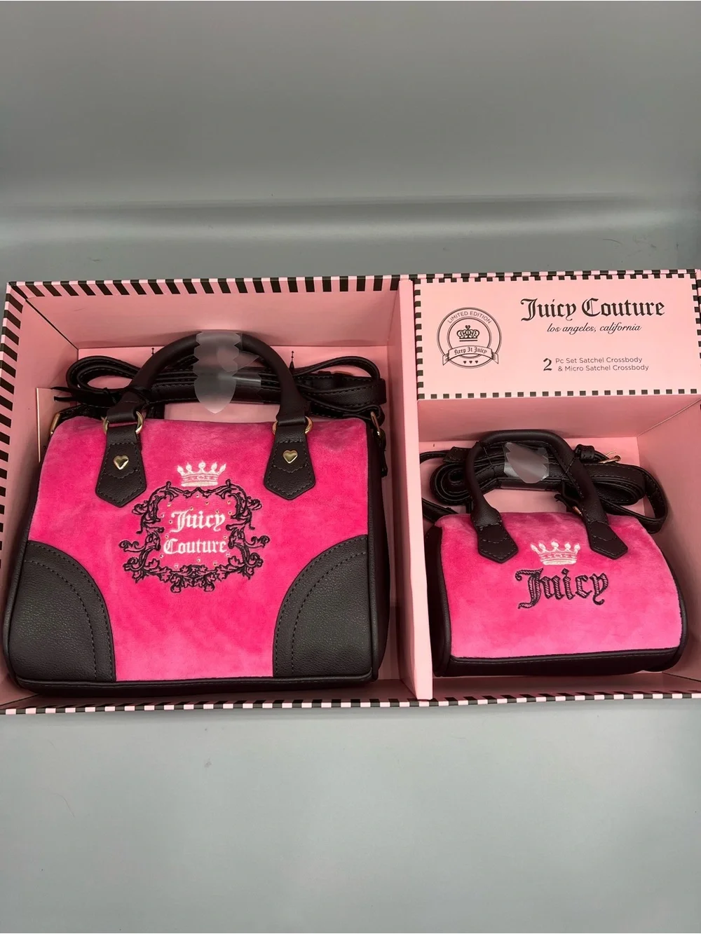 Juicy couture heritage mommy & me satchel set